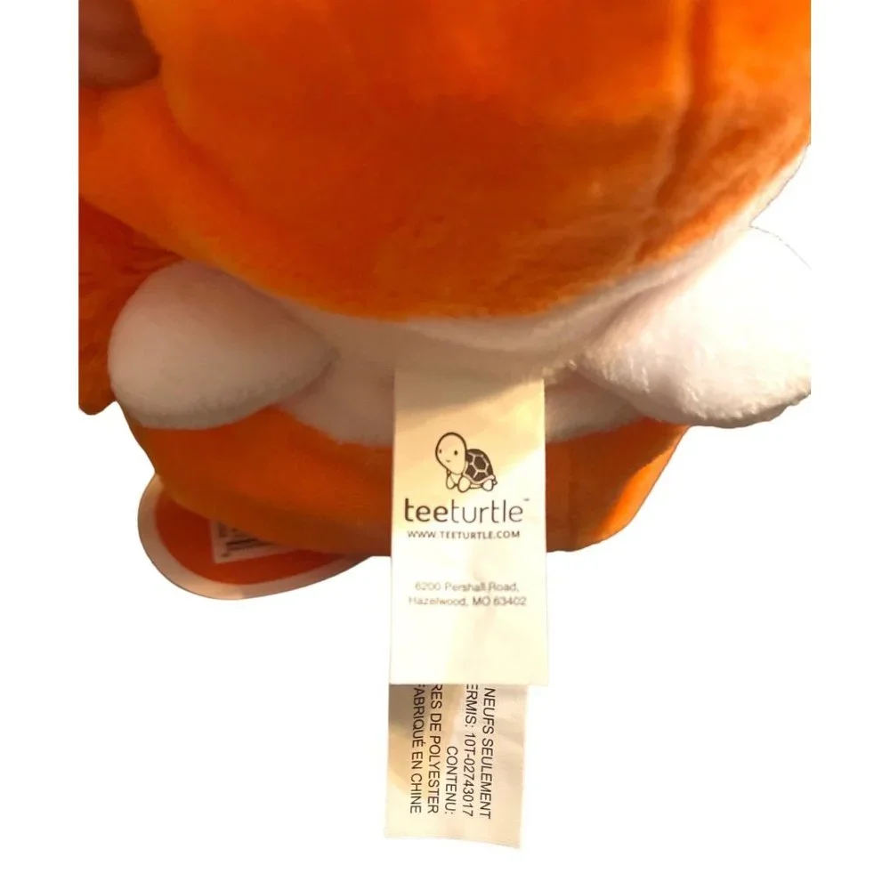 Teeturtle Reversible Plushies Inside Out Fox White and Orange - Picture 6 of 6